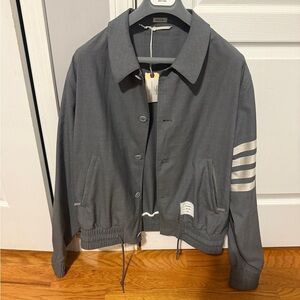 Thom Browne Charcoal Jacket with Signature Patch